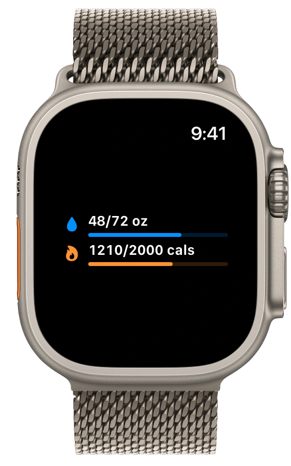 WaterCal quick access on Apple Watch